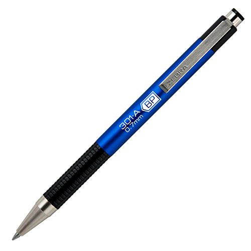 Zebra Pen F301A Retractable Ballpoint Pen, Premium Blue Metal Barrel