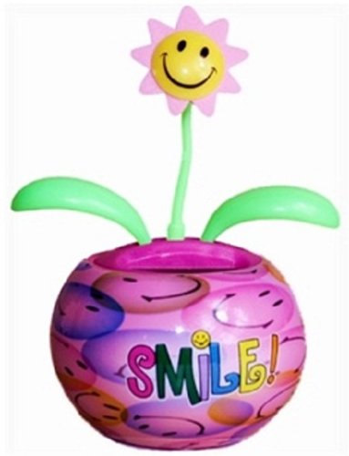 SMILE! Groovers Solar Dancing Flower with Adhesive Base
