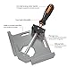 Wood Clamps Right Angle Clamps,Corner Clamp Single Handle 90°Aluminum Alloy Corner Clamp for Carpenter, Welding, Engineering, Photo Framing,Adjustable Swing Jaw(Width:3.7'',Opening:2.7''),Grey