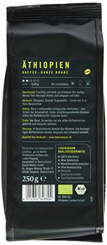 Lebensbaum Äthiopien Kaffee ganze Bohne, Bio-Kaffee aus Arabica-Bohnen mit fein-würzigen Aroma, Röst-Kaffee mit fruchtig… – Bild 3