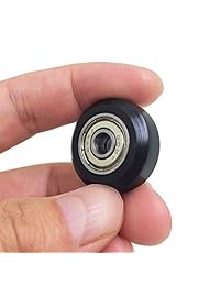 AFUNTA 12 Pcs Grandes Ruedas Polea de Plástico con Rodamientos Gear Perlin para Impresora 3D, Compatible con CR 10, CR 10S   CNC Router Hybrid   Negro