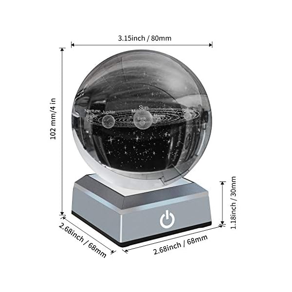 Erwei International Solar System Crystal Ball 80mm 315