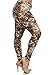 Leggings Depot Ultra Soft Women's Popular Best Printed Fashion Leggings Batch11 (Plus (Size 12-24), Beige Floral)