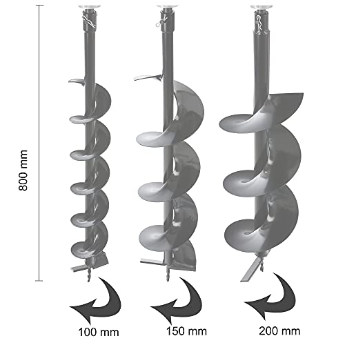 Arebos Benzin Erdbohrer | 3 PS | mit Ölstandglas, Spritpumpe und Entlüftungsventil | 3 Bohrschnecken 100/150/200 mm… – Bild 6