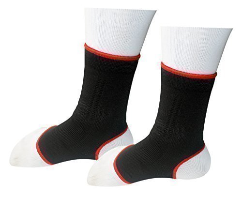 Thai Boxing Anklets/Ankle Supports - Black/Red - SENIOR
