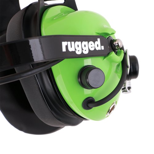 Rugged Radios H42GREEN Behind The Head TwoWay Radio Headset with