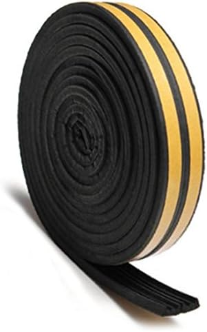 Yayang D-type Door Window Self Adhesive Dustproof Seals Soundproof Sealing Strip Black