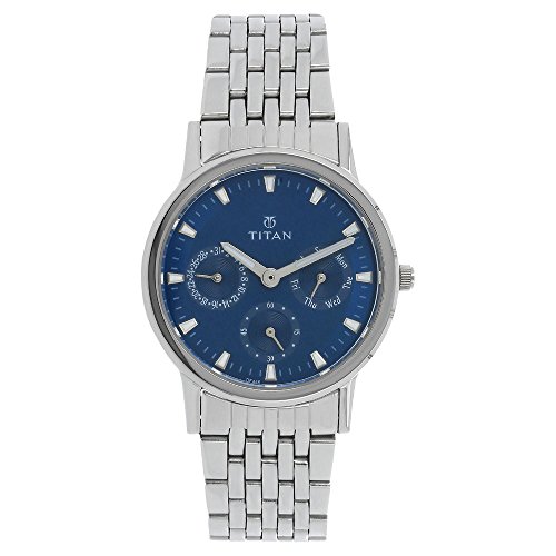 Titan Women's 'Neo' Fashion/Casual/Business/Luxury Mineral Quartz Dial -Leather/Brass and Silver Toned Strap