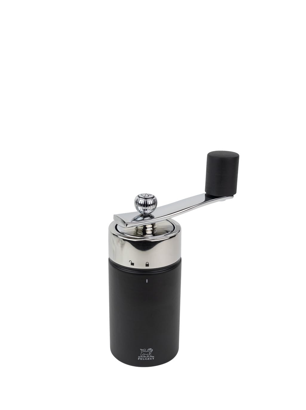 PEUGEOT - Isen 15 cm Manual Nutmeg Mill - Made with PEFC Certified Wood - Lifetime Guaranteed Mechanism - Made in France - Black Colour Beechwood and Stainless Steel