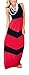 shangke Womens Zig Zag Scoop Neck Wave Striped Tank Maxi Long Dress (L, Black-7)