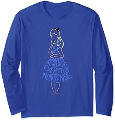 Unisex Alice If I Had A World Of My Own Quote on Wonderland Dress Large Royal Blue