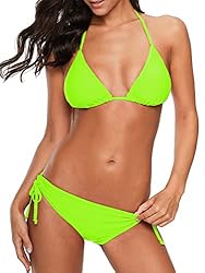 American Trends Women's String Two Piece Halter Top