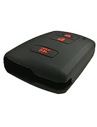 Coolbestda - Carcasa de silicona con 3 botones para Toyota Tacoma Land Cruise Prius V RAV4 2016 2017, 2 Piezas Negro