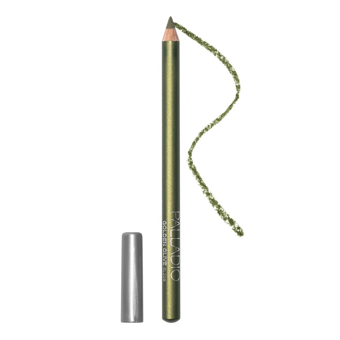Palladio Wooden Eyeliner Pencil, Thin Pencil Shape, Easy Application, Firm yet Smooth Formula, Perfectly Outlined Eyes, Contour and Line, Long Lasting, Rich Pigment, Golden Olive — image 1
