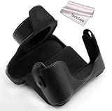 Ever Ready Black Leather Case Bag for Fujifilm FinePix X10