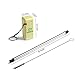 Reusable Collapsible Straw with Keychain - Stainless Steel Food Grade Drinking Silicone Tube with Hard Plastic Box- Foldable Portable Dishwasher Safe Squeegee Cleaning Brush- Easy Carry Straws 2 Pack