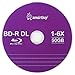 Smart Buy 20 Pack Bd-r Dl 50gb 6X Blu-ray Double Layer Recordable Disc Blank Logo Data Video Media 20-Discs Spindle