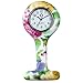 Women's Nurses Watch 10Pcs Pin-on Brooch Infection Control Hygienic Unisex Nurses Lapel Watch Silicone Designs