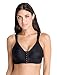 YIANNA Womens Post-Surgery Front Closure Brassiere Sports Bra, YA83288-Black-M