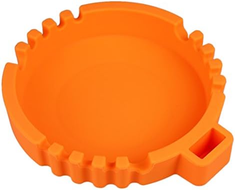 UNIQEE Silicone Ashtray Eco Friendly Unbreakable Soft Rubber High Temperature Heat Resistant Colorful Cigar Holder for Smokers put Ash (6.5inch, Orange)