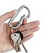 D-FantiX Aluminum Carabiner Keychain, Locking Carabiner Clip with Key Rings Silver (Set of 10)