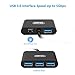 USB 3.0 Hub, UNITEK Aluminum Super Speed 4 Ports USB 3.0 Hub Compatible iPhone, iPad, Samsung, LG, HTC, Motorola, Smartphone Tablet, Black [No Power Adapter]