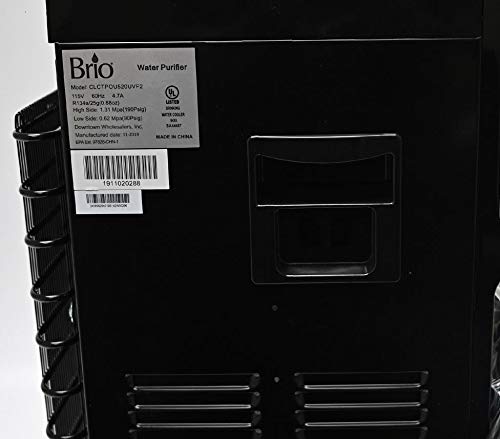 Brio Countertop Self Cleaning Bottleless Water Cooler Dispenser with Filtration - Hot Cold and Room Temperature Water. Free Extra Replacement Filters Included - UL/Energy Star Approved