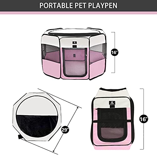 XZONE PET Portable Foldable Pet Dog Cat Playpen Crates Kennel/Premium