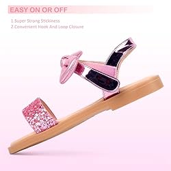 PANDANINJIA Ella Pink Girls Sandals Cute Bow Open