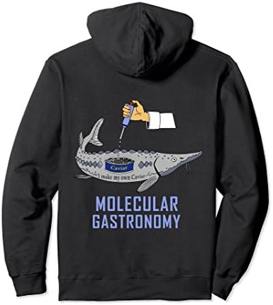 Unisex Molecular Gastronomy I make my own caviar, chef hoodie. Small Black
