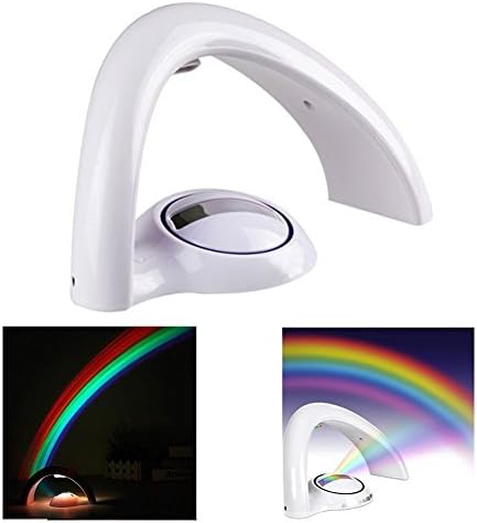 XJAMUS Children Rainbow Projector Night Light,LED Magic Romantic Sleep Lamp for Kids Room Decoration
