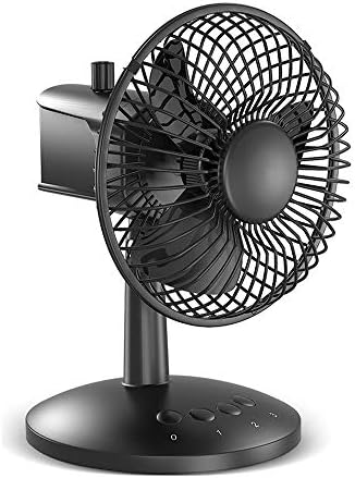 3 Speed Oscillating USB Desk Fan with Adjustable Head for Office and Home, AA Battery Operated (not Included) or USB Powered