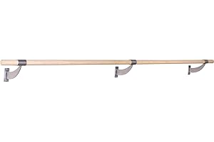 VITA VIBE VITA Barre Wall-Mounted Single Ballet Barre, Classic WB15, Wood | Fixed Height, Made in USA, Home, Studio or Gym Exercise Equipment for Kids & Adults | Dance, Fitness, Pilates