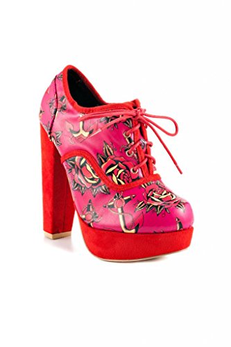 Iron Fist Love Me Lace-up Pink Platform High Heel Shoes Size 10