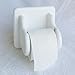 Toilet Paper Holder - Wooden - Square Back - Wooden drop-in spindle - Holds standard toilet paper rolls - Black