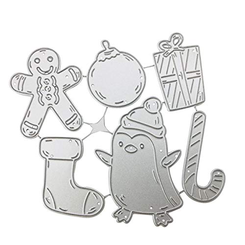 Christmas Metal Cutting Dies in Die-Cut Machine Embossing Stencil for Card Making Scrapbooking Christmas Card (Gift)