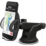 Fellee Car Phone Mount, Universal Car Holder Cell Phone Cradle Support Washable Strong Sticky Gel Pad with One-Touch Design for iPhone X 8 7 6s Plus 6 SE Samsung Galaxy S9 Note 8 [Super Stable]