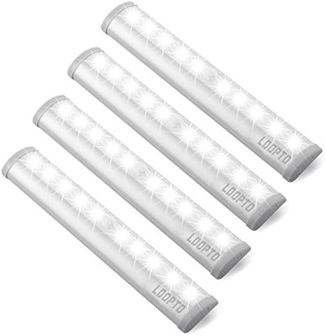 Motion Sensor Light, LDOPTO [4 Pack] Cupboard Night Light, Battery Powered Light with 20 LED, Sensor Lights Indoor, Removable Magnetic Strip Stick-On Wardrobe, Closet, Cabinet, Kitchen, Stairs, etc