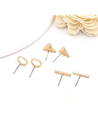 Zealmer Statement Aros colgantes con pasador con diseño de contorno de rostro humano hueco, color dorado