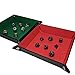 Portable Dice Rolling Tray, 2 Pack (1 Red, 1 Green) Eco Friendly PU Leather, Folds Flat, Fits in Board Game Box for Roleplaying RPG. by Campfire Pros