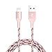 Yoobao 3ft Phone Charger Cable USB Charging Cable Cord Nylon Braided Compatible with Phone X/8/8 Plus/7/7 Plus/6/6s Plus/5/5S, iPad mini 4 3 2/Pro/Air - Pink