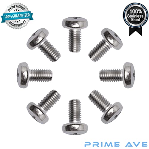 Prime Ave Standard Length Stainless Steel License Plate Screws Compatible/Replacement for All
