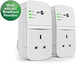 BT Broadband Extender Powerline Adapter Flex 600 Kit AV600 Pass-Through Socket view 6