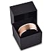 Tungsten Wedding Band Ring 8mm for Men Women Comfort Fit 18K Rose Gold Plated Plated Beveled Edge Brushed Polished