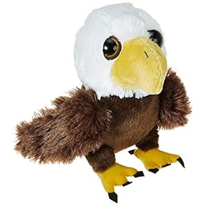 Amazon Brand – Jam & Honey Animal Bright Eye Eagle Bald (7 Inches, Brown)
