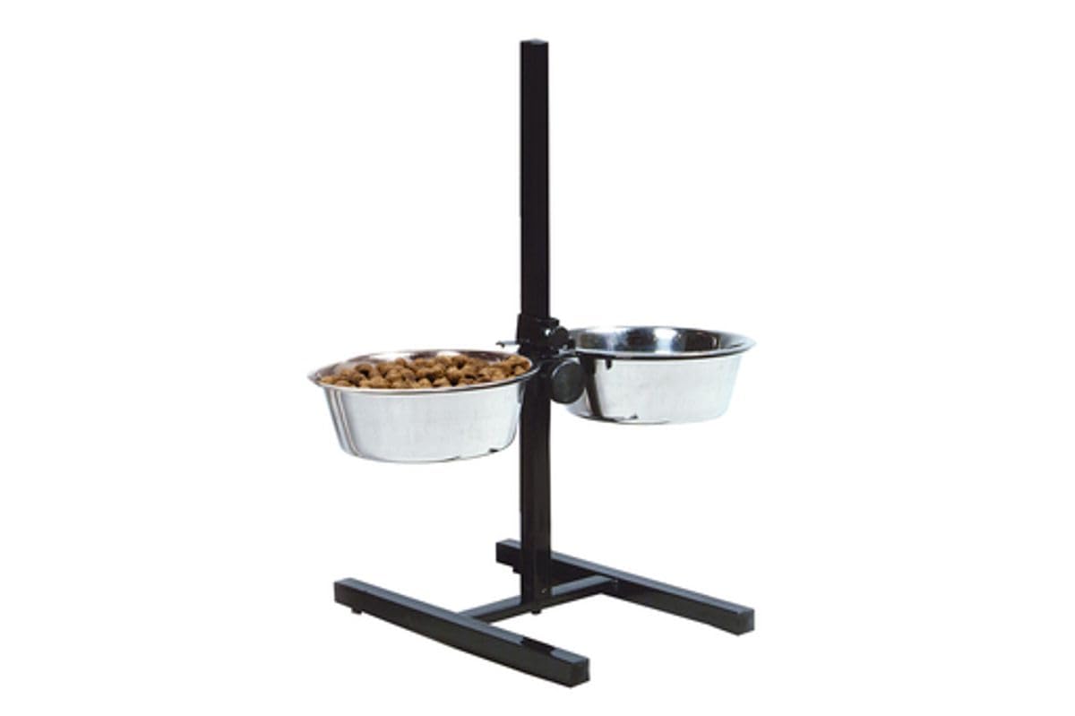 Karlie H Stand for Bowls M with 2 Bowl Stainl, Medium, 2.5 Litre