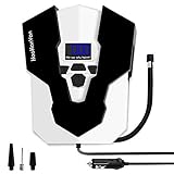 HaoHanYan Air Compressor Pump, 12v DC Car Pump for Tires, Portable Digital Auto Tire Inflator for Car, Bicycles, Other Sports Equipment(black)