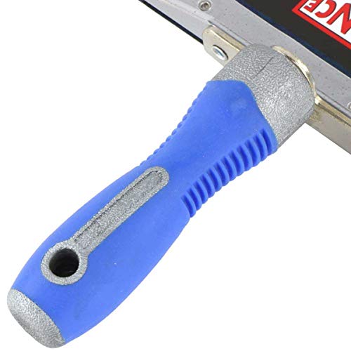 Drywall Offset Taping Knife 12" & 14" Blue Steel Knives Set with Comfort Grip Handle