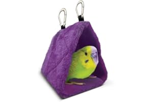 MERIC CoCoo Winter Bird Hammock, Cozy Hanging Shelter for Budgerigars, Hummingbird, Parrots, Lovebirds, Plush Nest House for Winter Warmth, Portable Cage Décor, 1Pc