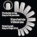 beYou 2PACK Natutal/Clear French 500 Artificial Fake Nails (Total 1000 Tips) 10Sizes With Clear Plastic Cases For Nail Salon Nail Shop (French)